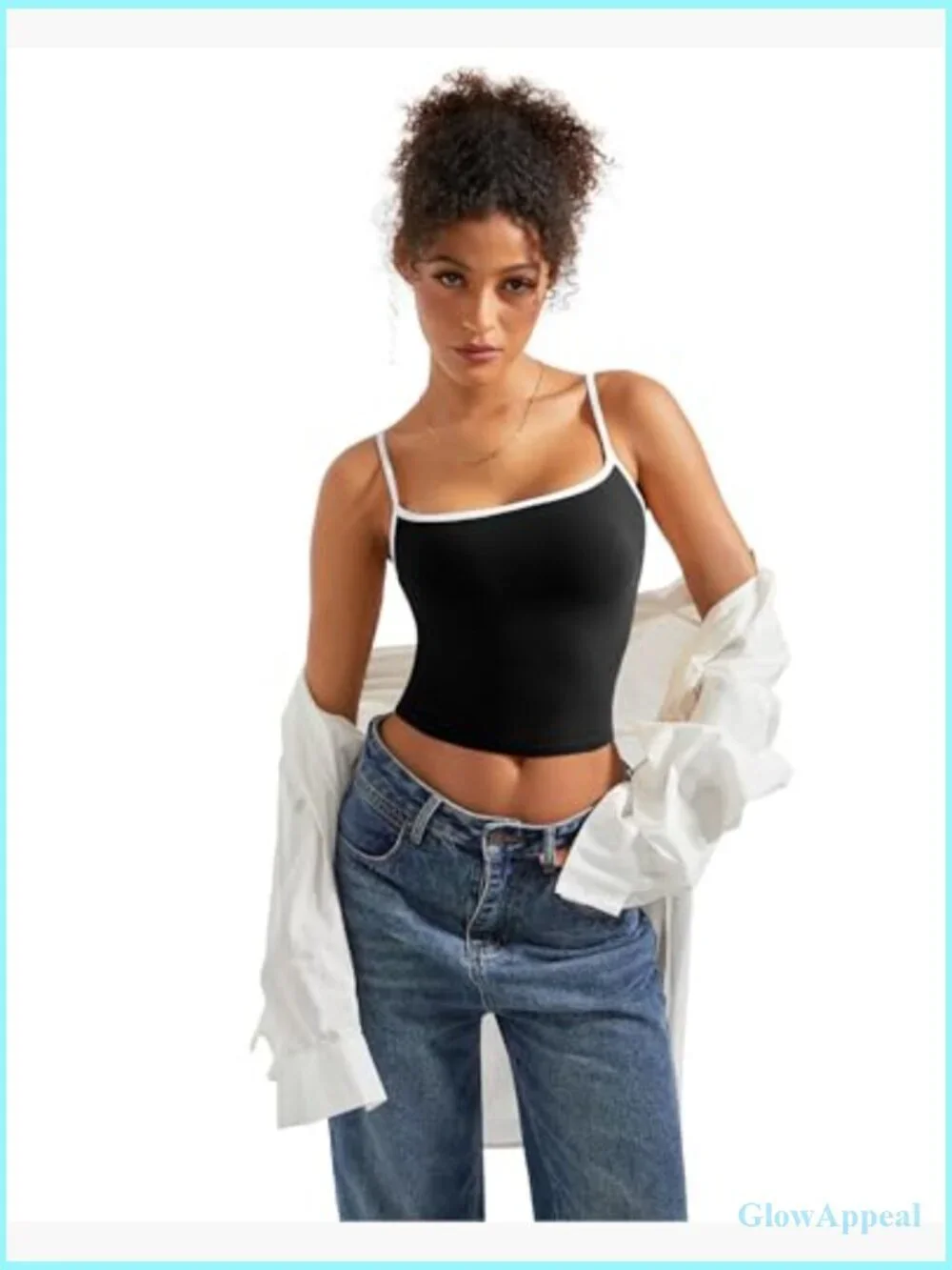 Double Lined Square Neck Tank Top Y2K Going Out Cami Shirt